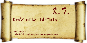 Kránitz Tóbia névjegykártya